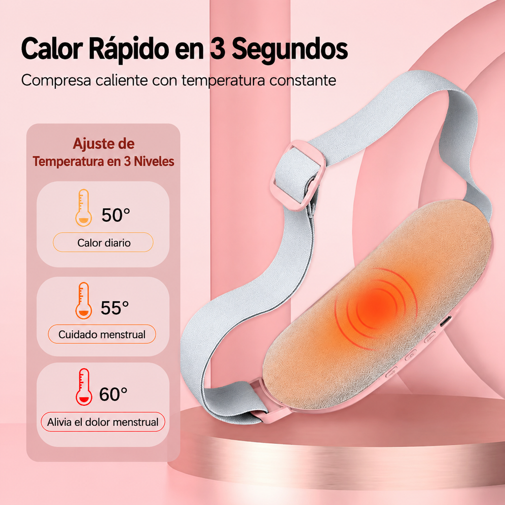 Cinturón Térmico para Cólicos Menstruales - CalmaFem™